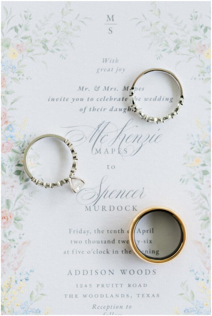 Floral inspired elegant wedding invitation
