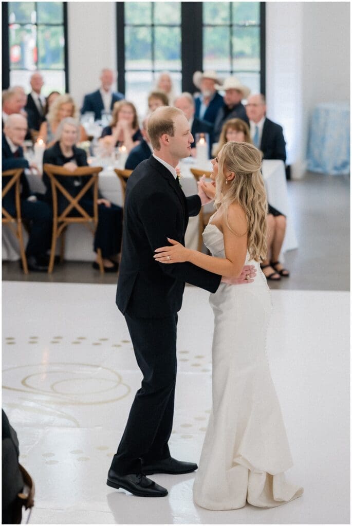 Bride and grooms first dance at Addison Woods